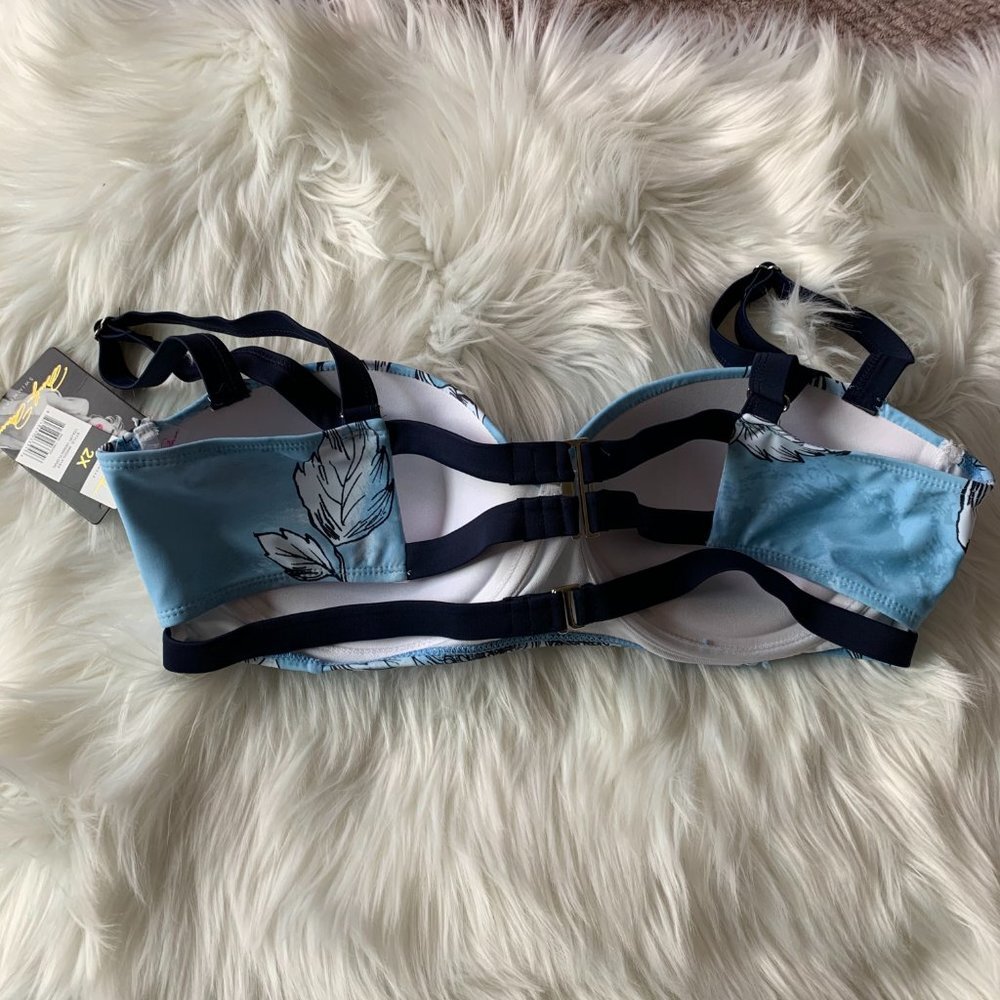 Marilyn Monroe Swimwear Demim Floral Top Size 2X - Picture 6 of 7